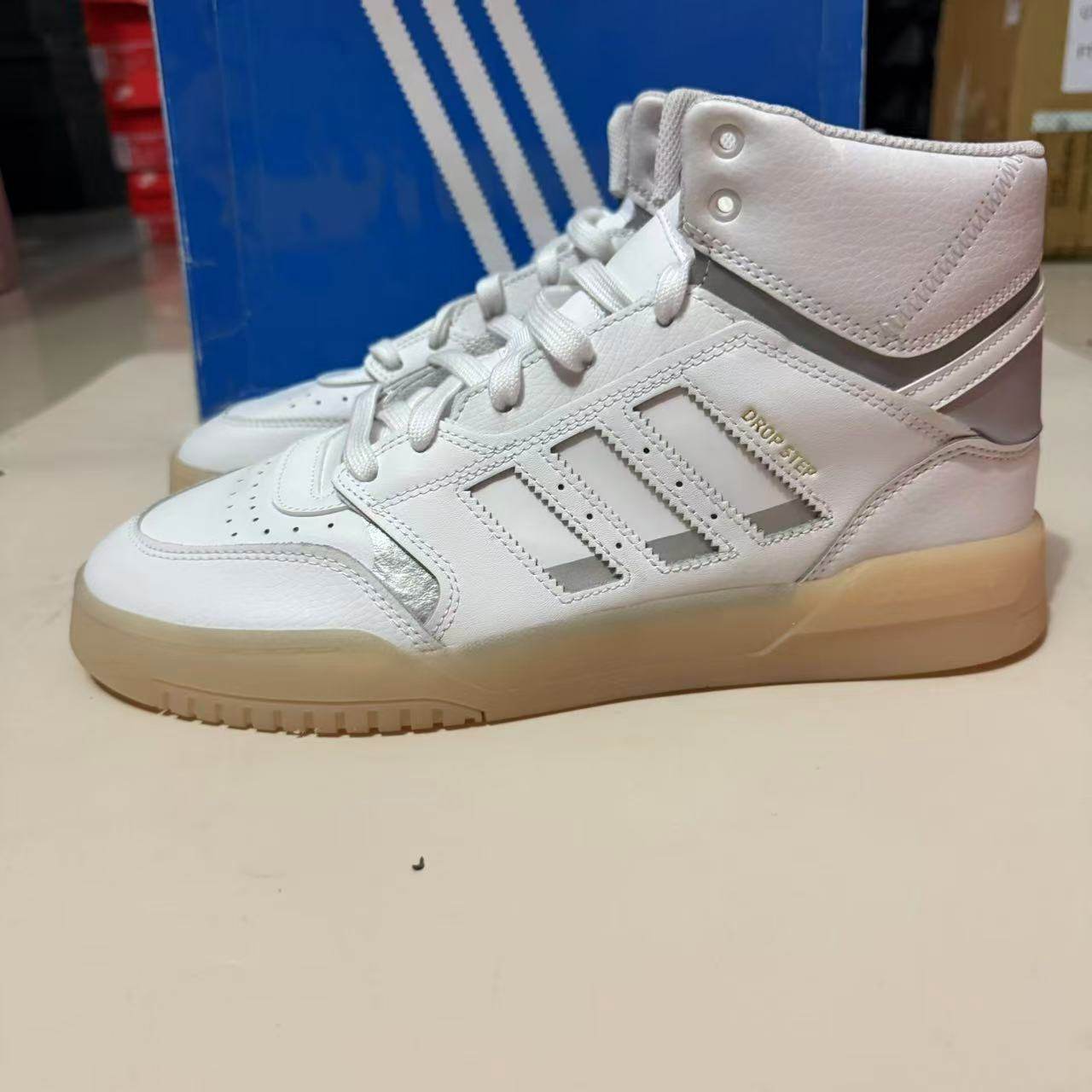 Adidas阿迪达斯三叶草DROP STEP男女高帮运动休闲板鞋EF7140