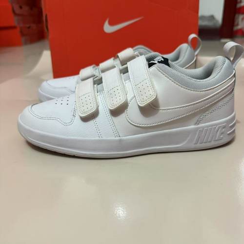 Nike耐克男女童PICO大童运动小白鞋磨魔术贴轻便缓震CJ7199-100