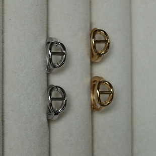 素小耳扣简约精致日常百搭 闪亮金银色猪鼻子元 清仓特价