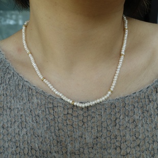 天然淡水馒头珍珠金豆简约项链时髦精致百搭简约气质款 福利
