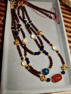 十三余王母鬼宴款璎珞 原创设计复原款战国袍璎珞三层璎珞项链