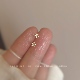 S925纯银养耳洞镀14K睡觉不用摘敲迷你小发发耳钉小雏菊耳骨钉女