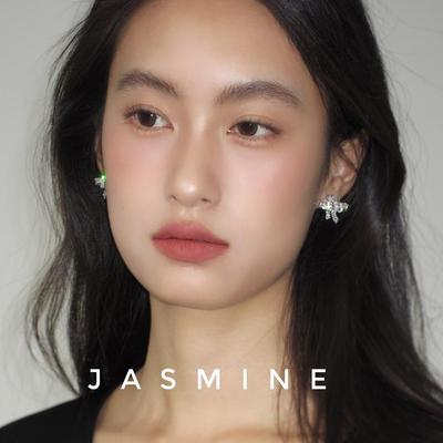 时髦银针超闪锆石花朵耳饰精致