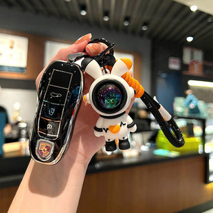 适用于保时捷全系钥匙壳macan718taycan帕拉梅拉911卡宴插入启动