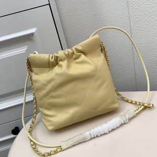 bag 真皮链条女包小包牛皮斜挎单肩水桶包 handbag新款