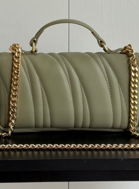 新款真皮链条手提包单肩斜挎包小方包女士leather bag handbag