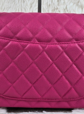 新款新品真皮菱格链条包玫梅红色手袋女包bag handbag