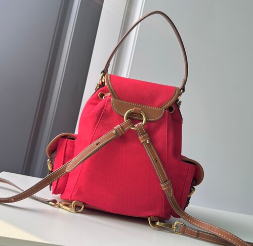 MM新款真皮帆布手提书包双肩包女包leather bag handbag