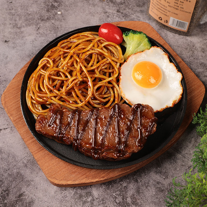 仿真铁板牛排街头牛排模型模具