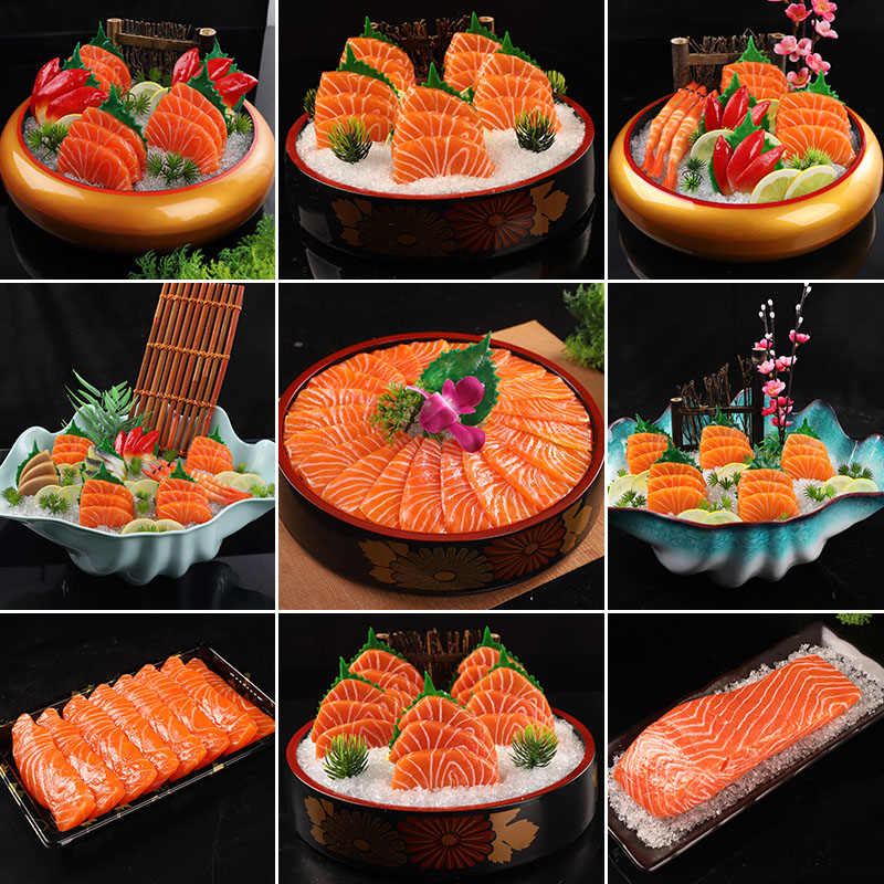 仿真三文鱼刺身拼盘模型食物模具