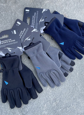 三角鼠Polart抓绒保暖透气手套男女款户外骑行跑步运动可触屏手机