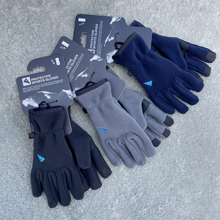 三角鼠Polart抓绒保暖透气手套男女款户外骑行跑步运动可触屏手机