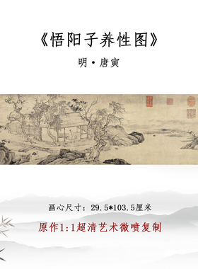唐寅悟阳子养性图国画高清微喷