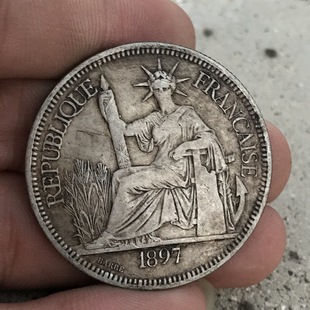 纯银银元 黑黄包浆银圆大洋银币外国银元坐洋外币坐人 年份随机