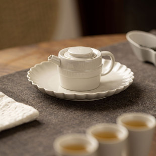 草木灰陶瓷竹节壶功夫茶具家用复古泡茶壶带过滤冲茶器 皓澜庭中式