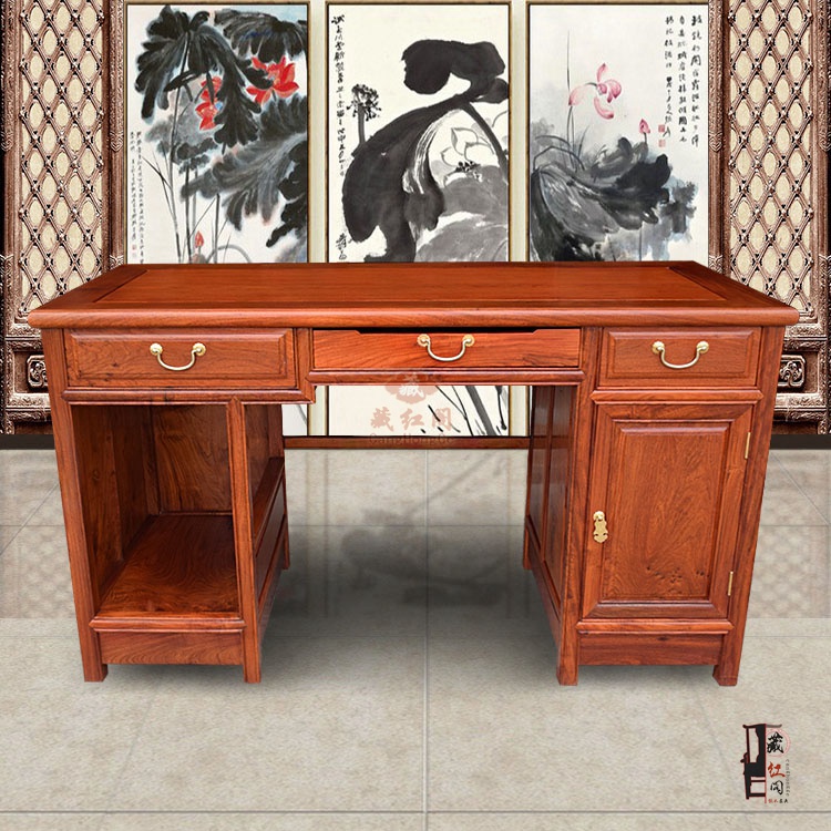 缅甸花梨木1.38米书桌
