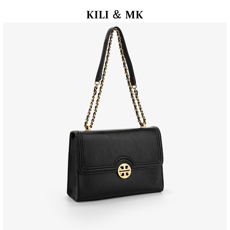KILI＆MK真皮女包包2020新款高级感法国小众设计品牌链条斜挎包潮