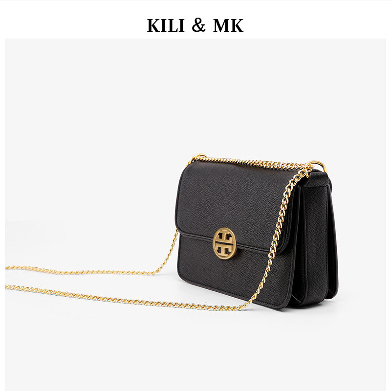 KILI&MK高级感真皮腋下包2020新款女包包法国小众品牌链条斜挎包