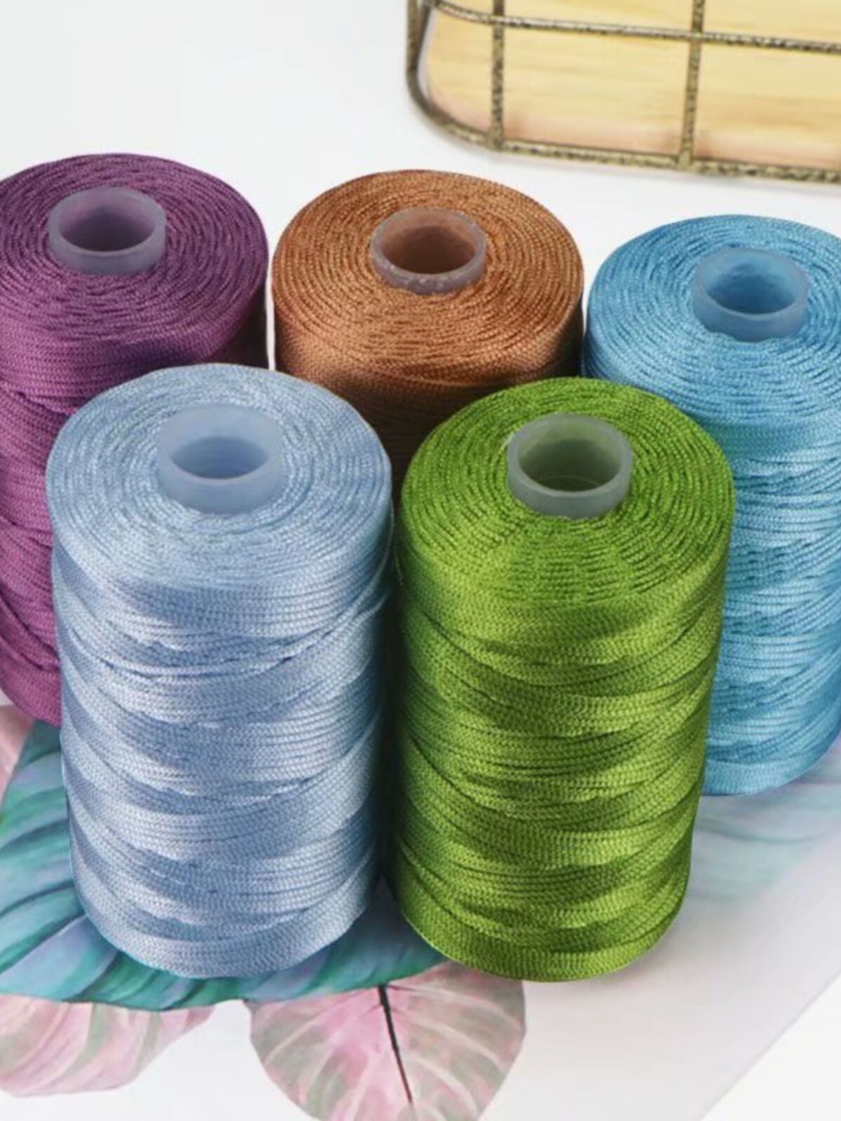 FINE ICE SILK ICE HEMP BRIGHT SILK HOLLOW LIGHT BODY LINE SUMMER SUN HAT HAND WOVEN DIY HOOK BAG SLIPPERS CUSHION WOOL