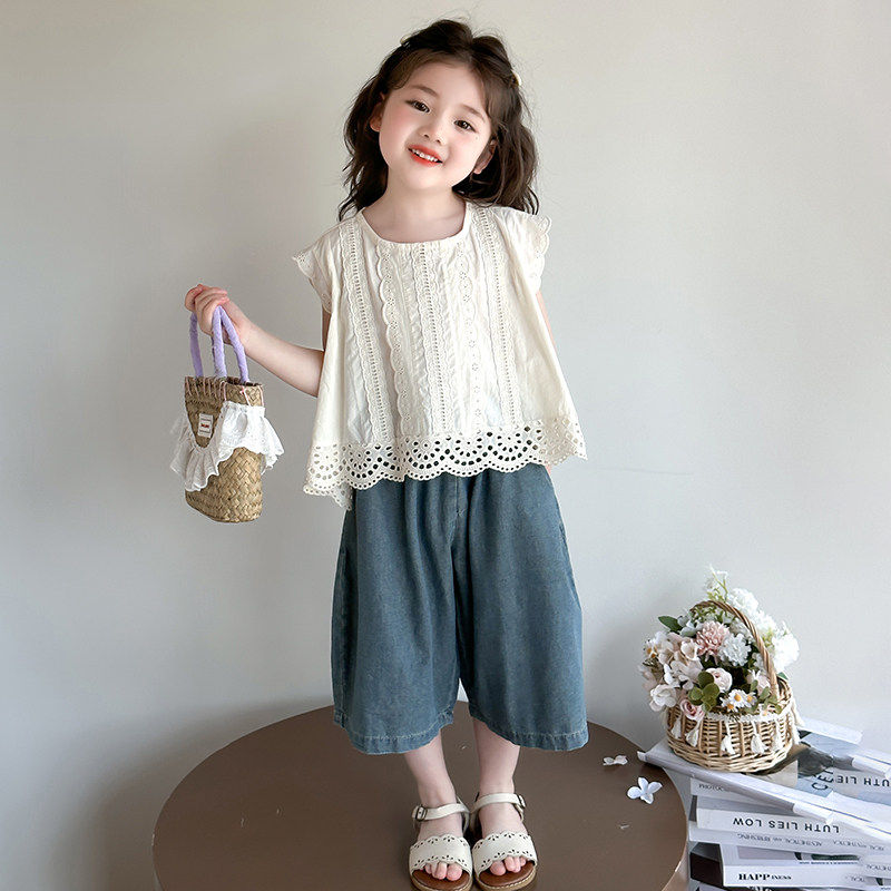 女小童洋派森系夏季牛仔