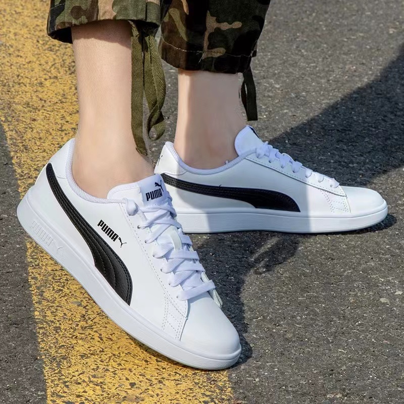 【限时直降】PUMA彪马男女同款经典小白鞋休闲板鞋 SMASH 374754