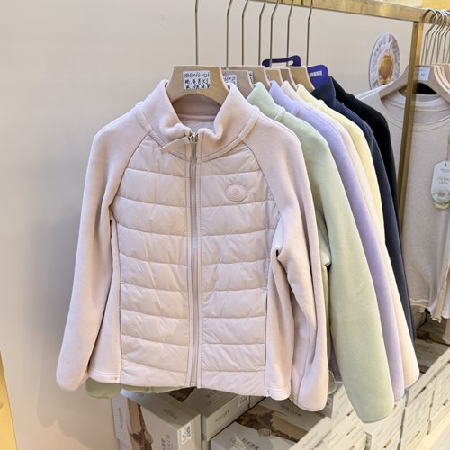 猫有范8858男女童羊毛棉服摇粒绒保暖外穿青少年校服神器内搭外套