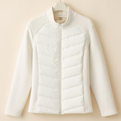 她炽2586男女士排骨羽绒绒服立领外套拼接内胆加厚加绒保暖外套