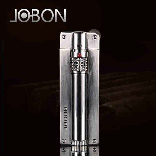 抖音同款JOBON中邦砂轮直冲打火机 旋转充气火机大火直充防风直火