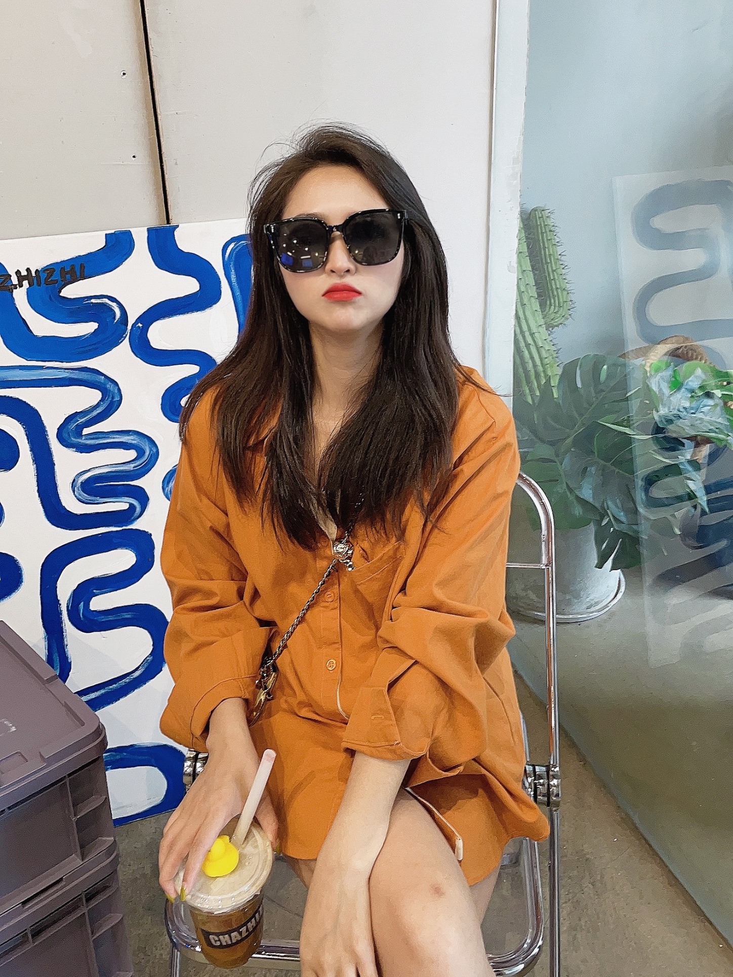 气质简约白色长袖衬衫女早春装单叠穿内搭衬衣小众宽松慵懒风上衣