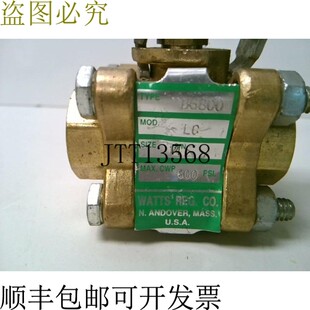 原装供应WATTS B-6800-LC 阀门 3 件面条球 1/4 英寸 NPT 门锁 60