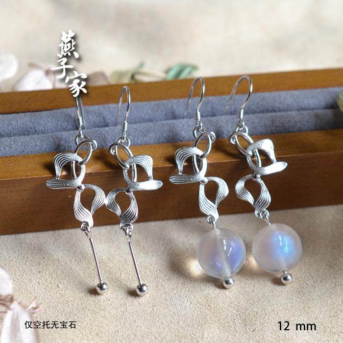燕子家925银通孔圆珠珠子diy法式复古耳环托拆珠纯银耳饰配件,饰品/流行首饰/时尚饰品新,银饰耳饰,淘宝优惠券,粉丝福利购,淘宝优惠卷