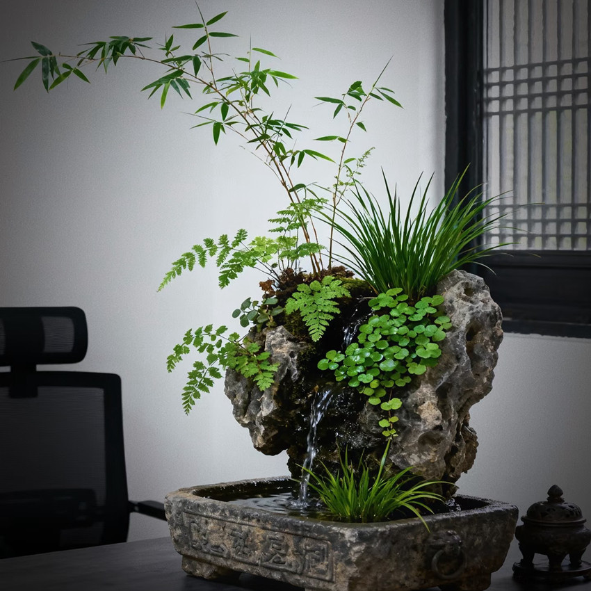 盆景小竹子蕨虎耳菖蒲附石桌面绿植美观养护简单水养,鲜花速递/花卉仿真/绿植园艺,绿植,淘宝优惠券,粉丝福利购,淘宝优惠卷