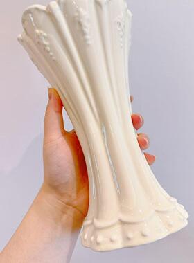 Daria搭牙 原创新款半海浮雕 水培鲜花欧式餐桌陶瓷摆件花瓶