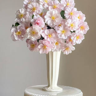 百合玫瑰芍药花瓶 水培鲜花室内摆件花器 Daria 瑶光奶油陶瓷花瓶