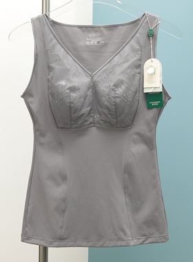 香月明美保暖背心秋冬单层带胸垫乳胶杯修身显瘦打底内衣女65807