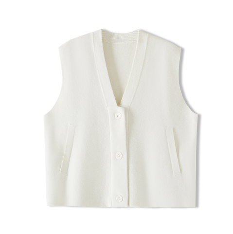 【杰哥粉丝专享】65%澳毛 V领马甲女秋冬季宽松显瘦无袖230912