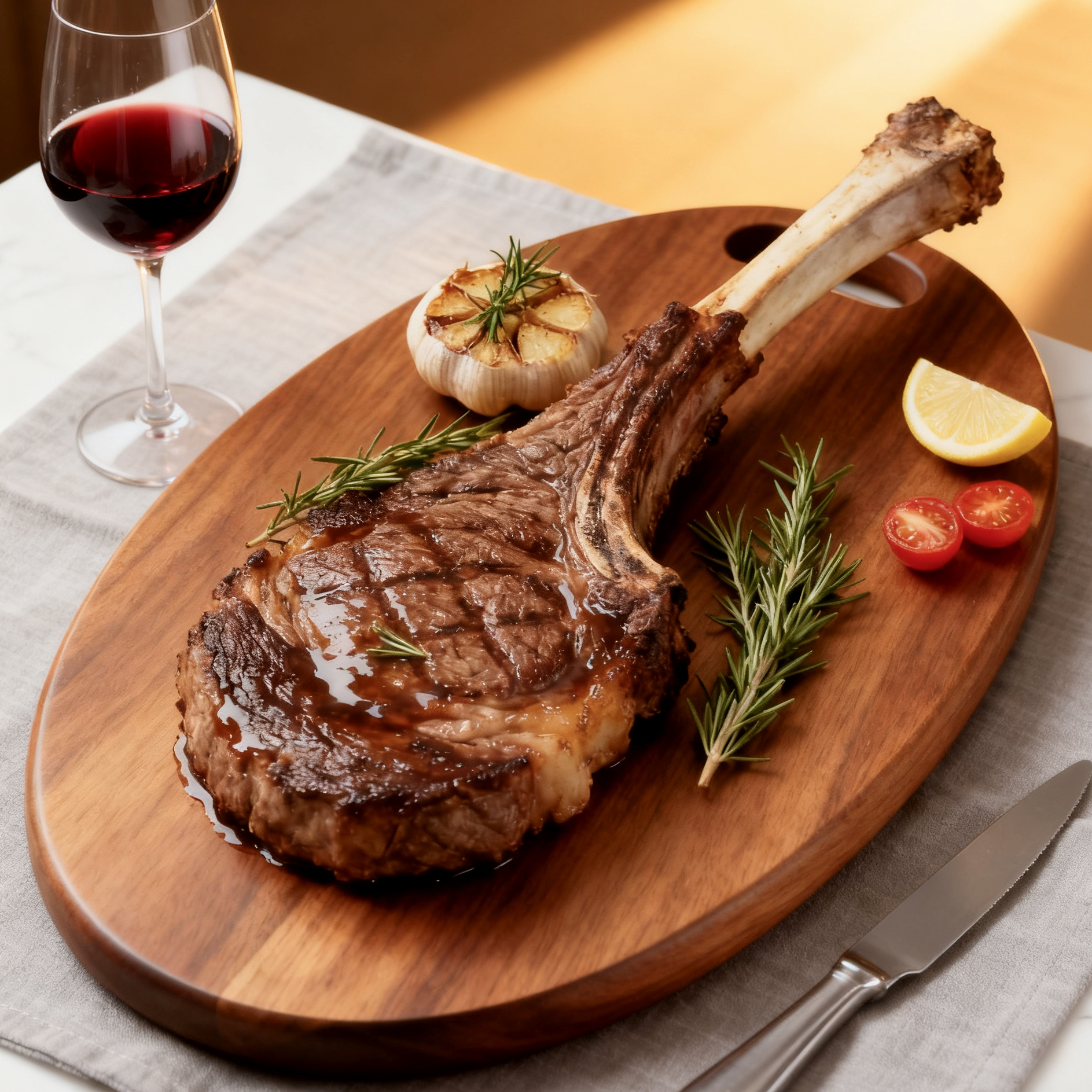 天然实木 加厚乌檀木牛扒板沙比利西餐厅牛排盘木质防滑餐盘