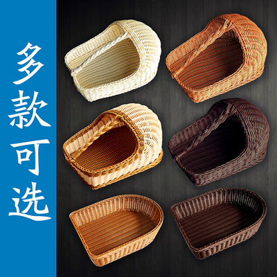 特色宾馆鞋篮提手客房藤编收纳