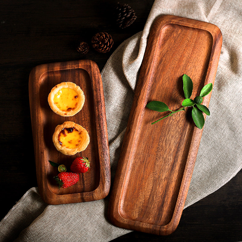 日式烤肉餐板小食托盘相思木烘焙餐盘零食盘特色水果实木面包托板