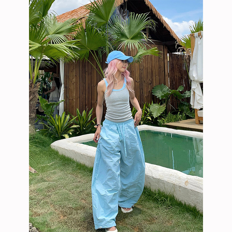 多巴胺海岛风直筒休闲伞兵裤