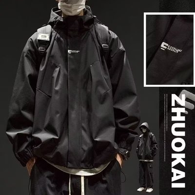 冲锋衣男款秋冬新款美式潮牌户外