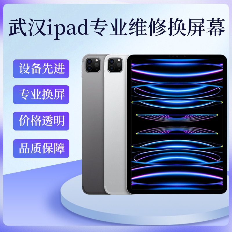 适用武汉ipad维修换外屏ipadAir345Pro11寸Mini456换外屏扩容寄修