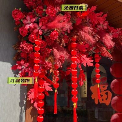 马年新春街边店铺橱窗高