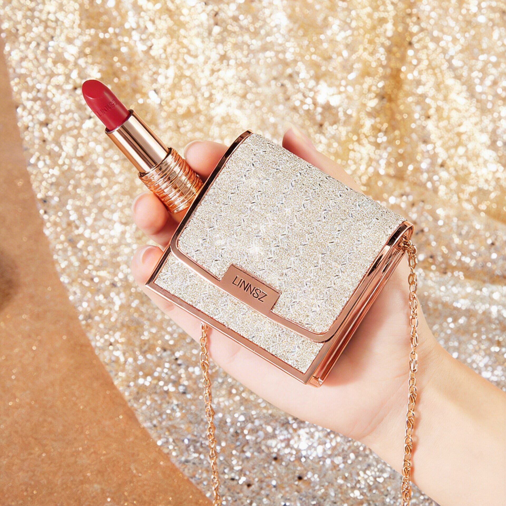 LINNSZ琳妆蕾丝柔雾皮包口红三支