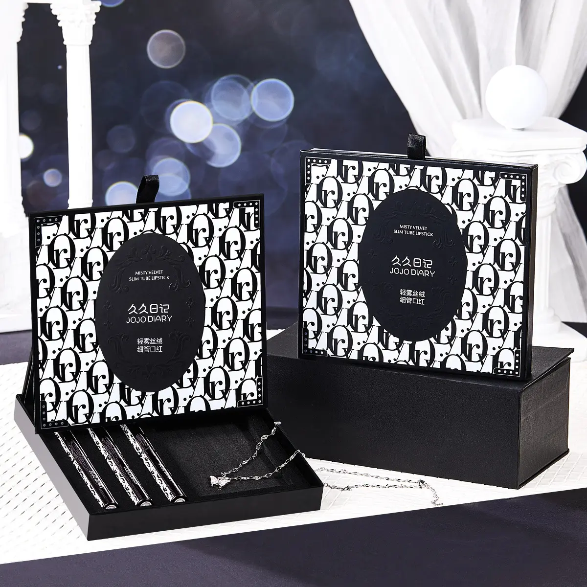 JOJODIARY久久日记口红项链礼盒三支装防水不沾杯不掉色学生唇釉