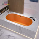 浴缸亚克力家用椭圆形简约彩色浴盆镶嵌式 德国CARST嵌入式 洗澡盆