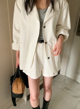 直邮 首尔印象韩代 25fw needmore通勤日常西装领休闲外套女秋冬