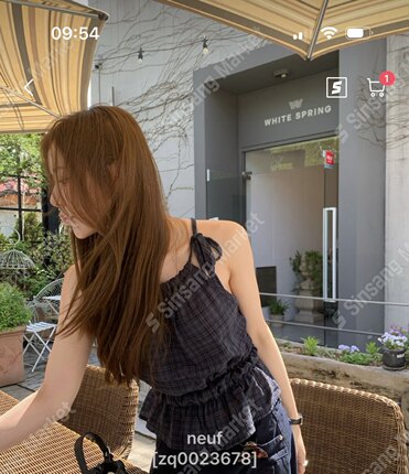 直邮 首尔印象韩代 26ss 软妹风格纹纯色挂脖松紧收腰吊带背心女