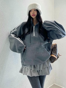 直邮 首尔印象韩代 26fw 休闲百搭套头卫衣女秋冬新款