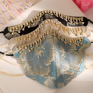 【锦云面纱】国风口罩流苏工艺防晒面罩春夏立体浮雕透气护脸面罩